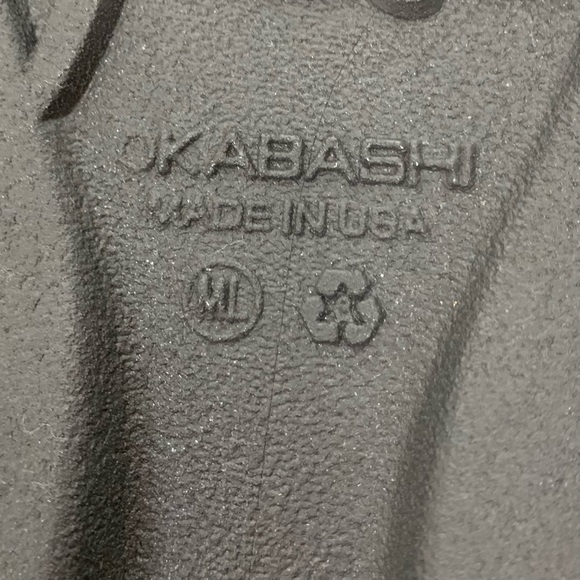 Okabashi Splash Solid Black Comfort Flip Flops Sandals Elevated Heel Size M/L - Picture 13 of 15